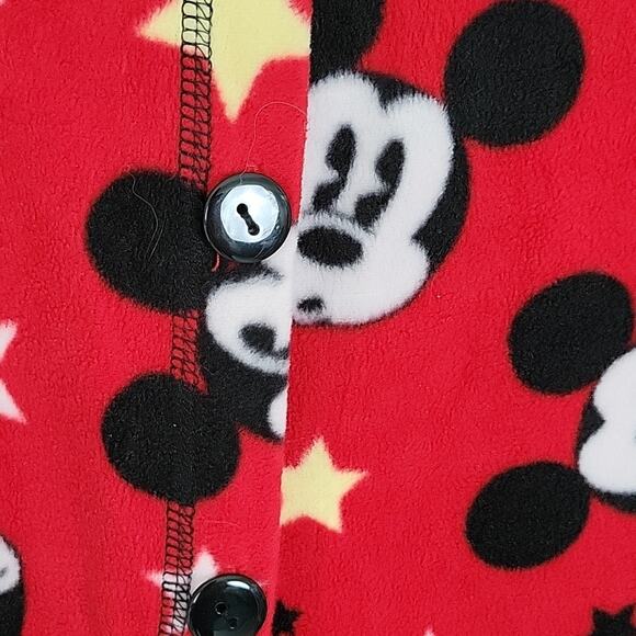 Disney Mickey Mouse Jr. Flannel Fleece Pajama's with Feet Jr.'s Size M (7-9) - Picture 4 of 9